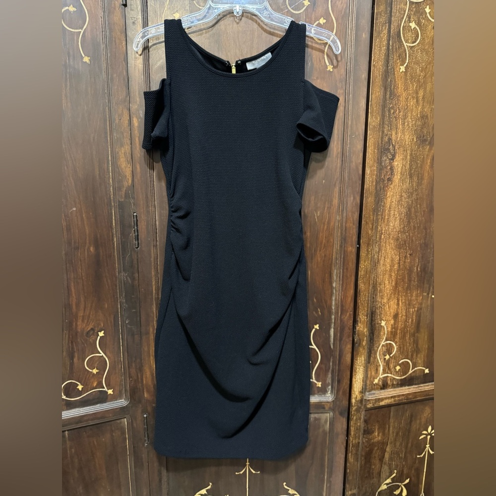 Motherhood Maternity Black Cut Out Ruched Mini Dress